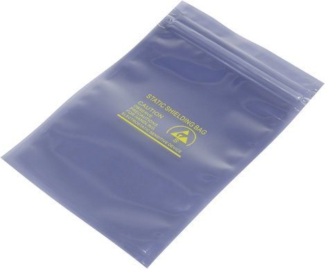 Simítózáras ESD árnyékoló tasak 100 x 152 mm, ezüst-kék, TRU Components 490148