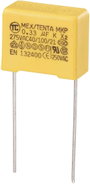 MKP-X2 zavarszűrő kondenzátor, radiális 0,33 µF 275 V/AC 10 % RM 15 mm 18 x 8,5 x 14,5 mm TRU COMPON bélyegkép