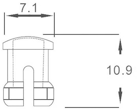 Világító sapka EDK-1C-PCW átlátszó, Tru Components 2. kép