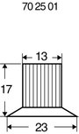 Forgatógomb, 23/12 mm, Tru Components 2. bélyegkép