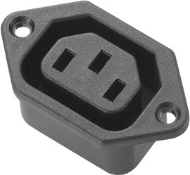 Műszercsatlakozó aljzat, beépíthető, C13, Tru Components