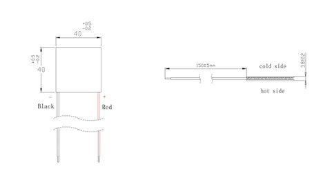 Peltier elem, 40x40x3.9 mm, Tru Components TEC1-127050 2. kép