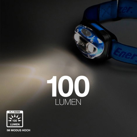 LED-es fejlámpa, elemes, 2 LED 100 lm 30 m 50 óra 150 g, Energizer Vision HL E300280301 2. kép