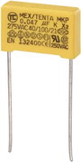 MKP-X2 zavarszűrő kondenzátor, radiális 0,047 µF 275 V/AC 10 % RM 15 mm 18 x 5 x 11 mm TRU COMPONENT bélyegkép