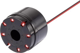 Piezo sziréna 105 dB, 12 V/DC, 200 mA, piros, Tru Components