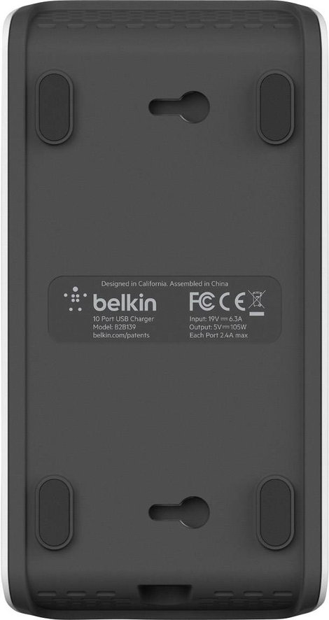 USB töltőállomás, 10 USB aljzat, max. 2400 mA, Belkin RockStar B2B139vf 9. kép