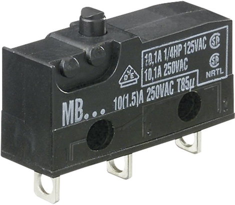 PTR Hartmann 260009 Mikrokapcsoló MBF5A 250 V/AC 10 A 1 x BE/(BE) Nyomó 1 db