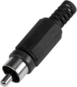 RCA dugó, műanyag törésgátlóval, fekete, Tru Components