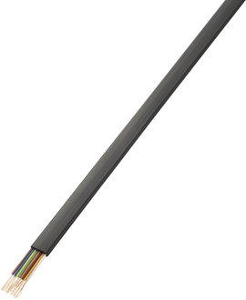 Telefonkábel 10 x 0.08 mm² fekete, 50 m, Tru Components