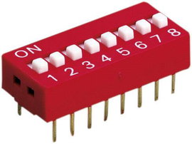 Diptronics DS-06V DS-06V DIP kapcsoló Pólusszám 6 Standard 1 db