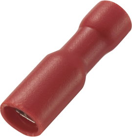 Lapos csúszósaru hüvely 2,8 x 0,5 mm, szigetelt, piros, 50 db, Tru Components 737623