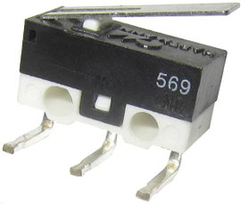 Hartmann szubminiatür mikrokapcsoló 125V/AC 3A, MDB1 05C01C03A
