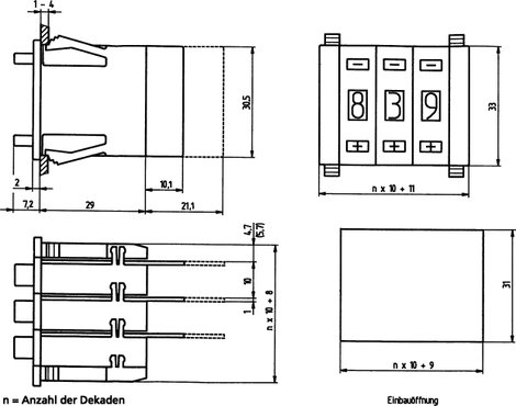 Hartmann Kódkapcsoló DPS10-131-AK-2BCD max. 0,1 A 3. kép