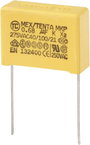 MKP-X2 zavarszűrő kondenzátor, radiális 0,68 µF 275 V/AC 10 % RM 22,5 mm 26,5 x 10 x 19 mm TRU COMPO bélyegkép