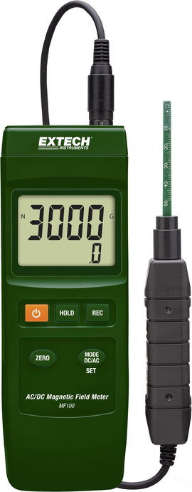 AC/DC mágneses mező teszter automatikus hőmérséklet kompenzációval, Extech MF100