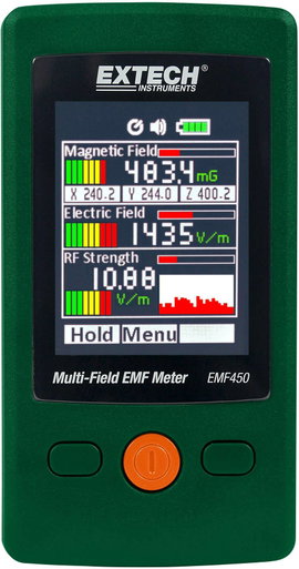 Elektromágneses mező teszter TFT kijelzővel, Extech EMF450