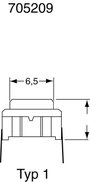 MEC Miniatűr nyák nyomógomb, Multimec 3ETL9-15.0 1 x ki/(be) 24 V/DC 50 mA 2. bélyegkép