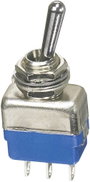 APEM miniatűr karos kapcsoló, 1x(be)/ki/(be), 250V/AC, 2A, 11137A bélyegkép