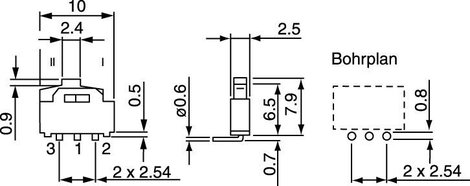 Mini hajlított kapcsoló SX254L 4. kép