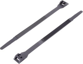 Kábelkötöző 180 mm fekete kettős fejjel Tru Components 1592834 TC-DK-180BK203 1 db