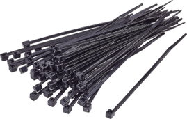 Kábelkötöző 100 mm fekete UV stabilizált Tru Components 1592857 TC-CVR100BK203 100 db