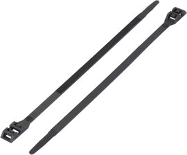 Kábelkötöző 610 mm fekete kettős fejjel Tru Components 1592837 TC-DK-610BK203 1 db