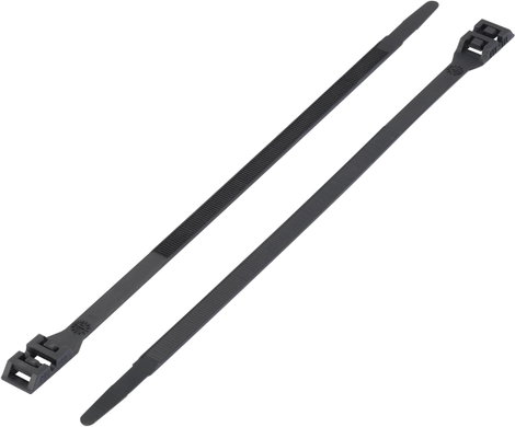 Kábelkötöző 610 mm fekete kettős fejjel Tru Components 1592837 TC-DK-610BK203 1 db