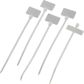 Kábelkötegelő feliratozható 100 db, natúr, Tru Components