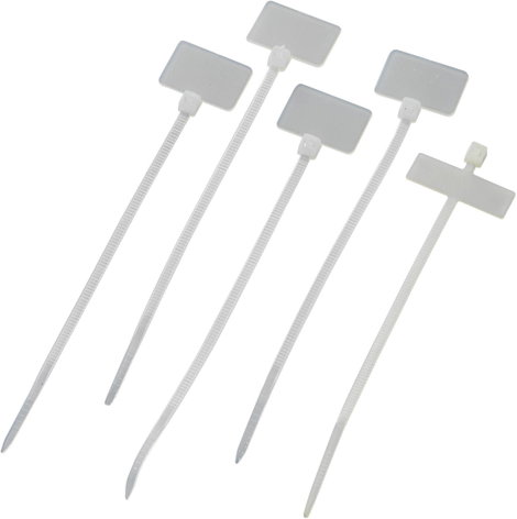 Kábelkötegelő feliratozható 100 db, natúr, Tru Components