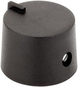 Műanyag forgatógomb GOMB 17/6 SW Fekete Tengely Ø 6 mm