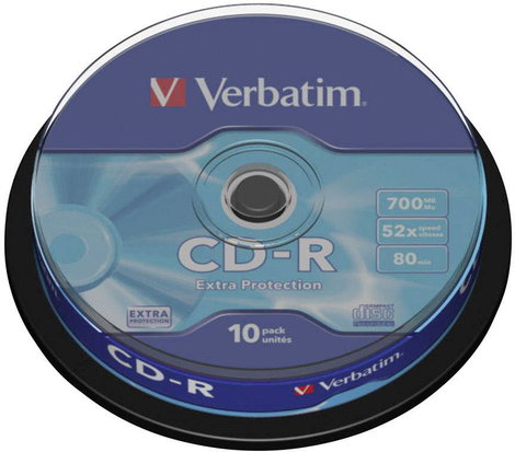 Írható CD-R 700 MB Verbatim 43437 10 db