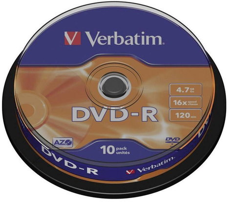 Írható DVD-R 4.7 GB Verbatim 43523 10 db