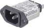 Hálózati szűrő műszercsatlakozó aljjal, 250 V/AC 10 A 0.35 mH TE Connectivity 1-6609006-4 bélyegkép