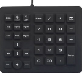 USB-s numerikus billentyűzet, fröccsenő víz ellen védett, porvédett, fekete, Renkforce