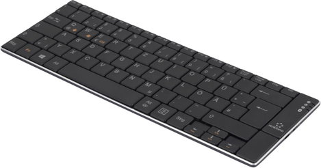 Bluetoothos billentyűzet, tölthető, fekete, Renkforce RF-DS-SLIMBT