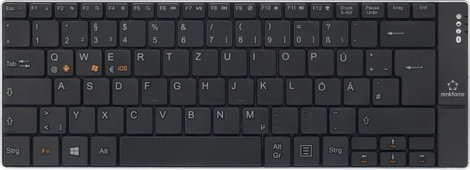 Bluetoothos billentyűzet, tölthető, fekete, Renkforce RF-DS-SLIMBT 2. kép