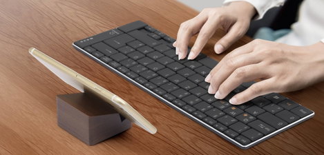 Bluetoothos billentyűzet, tölthető, fekete, Renkforce RF-DS-SLIMBT 6. kép