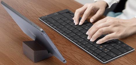 Bluetoothos billentyűzet, tölthető, fekete, Renkforce RF-DS-SLIMBT 7. kép
