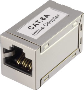 RJ45 csatlakozó közösítő CAT 6A, 1x RJ45 alj - 1x RJ45 alj, fehér, Renkforce
