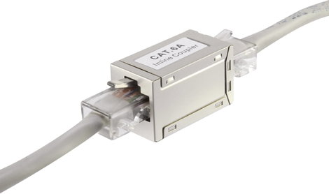 RJ45 csatlakozó közösítő CAT 6A, 1x RJ45 alj - 1x RJ45 alj, fehér, Renkforce 2. kép