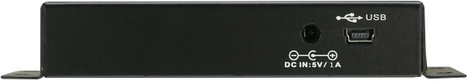 4 portos USB 2.0 hub, fém ház, falra szerelhető, fekete, Renkforce 1610328 4. kép