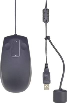 USB-s lézeres egér, fekete, Renkforce IP68 Industrial