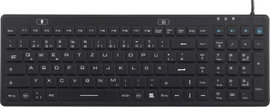 USB-s billentyűzet touchpad-dal, ipari, por- és fröccsenő víz ellen védett, Renkforce iM-IKB106-BK