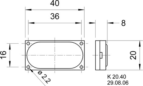 Miniatűr hangszóró, szögletes Visaton 2941 76 dB, 76 dB, 8 Ω, 1 W, 1 db, K 20.39 2. kép