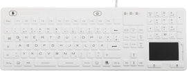 USB-s billentyűzet touchpad-dal, ipari, por- és fröccsenő víz ellen védett, Renkforce iM-IKB110-WH