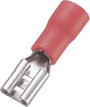 Lapos csúszósaru hüvely 4,8 x 0,5 mm, részlegesen szigetelt, piros, 100 db, Tru Components 745122 bélyegkép