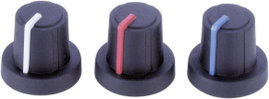 Forgatógomb 19mm fekete/szürke