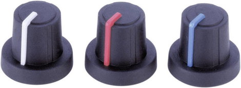Forgatógomb 19mm fekete/szürke