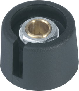 Com Knobs gomb 16 mm fekete