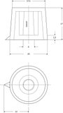 Forgatógomb 20/6 mm szürke 2. bélyegkép